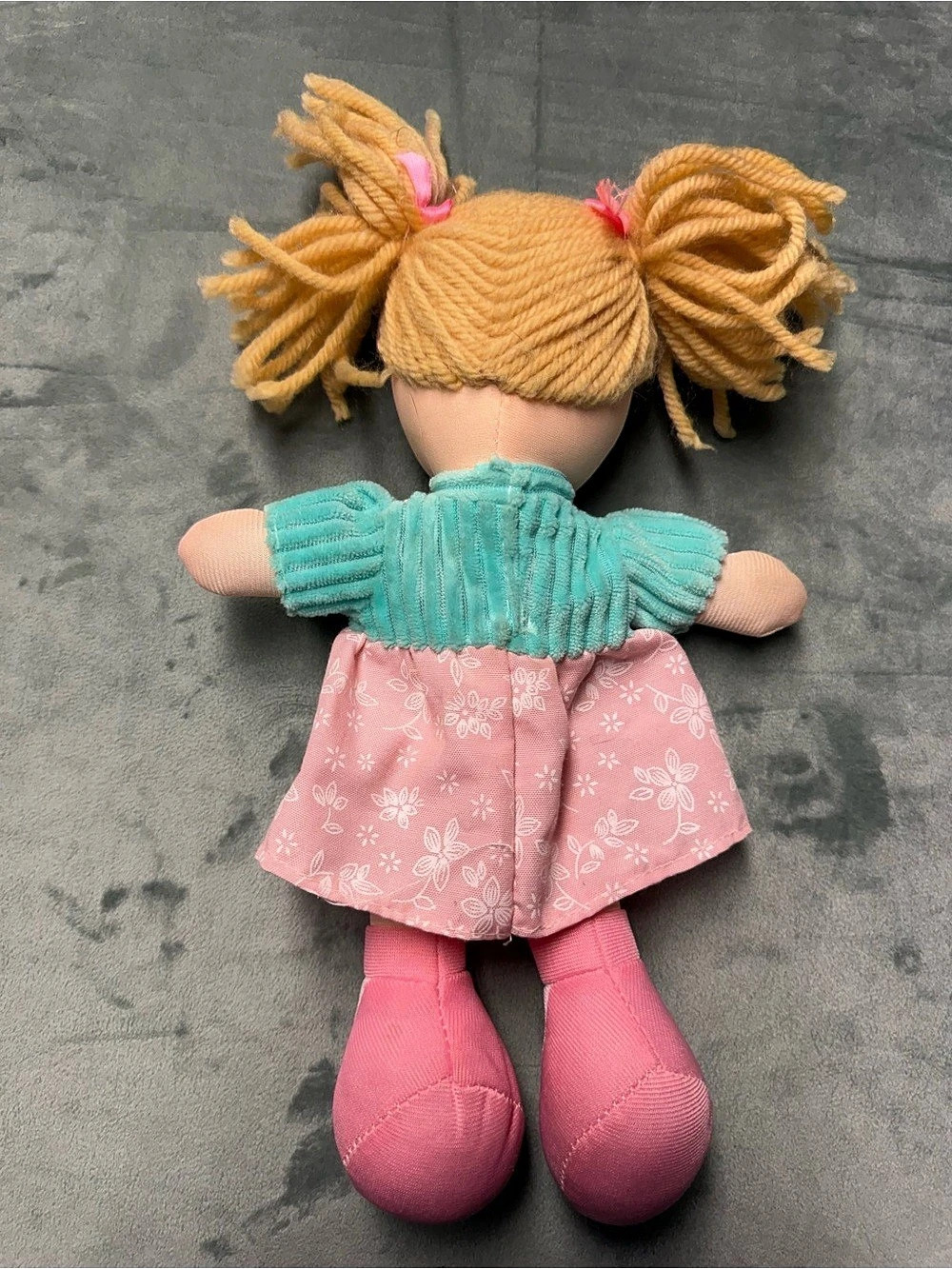 Floral Outfit Cloth Doll Pink & Teal